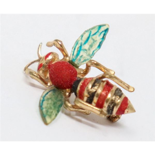 BUMBLEBEE BROOCH PIN GOLD TONE