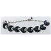 Image 1 : VINTAGE BLACK AND SILVER TONE COSTUME NECKLACE