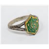 Image 1 : VINTAGE SILVER ENAMELLED SCHOOL RING