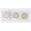 Image 1 : LOT OF 3 SILVER CANADIAN 50 CENT COINS