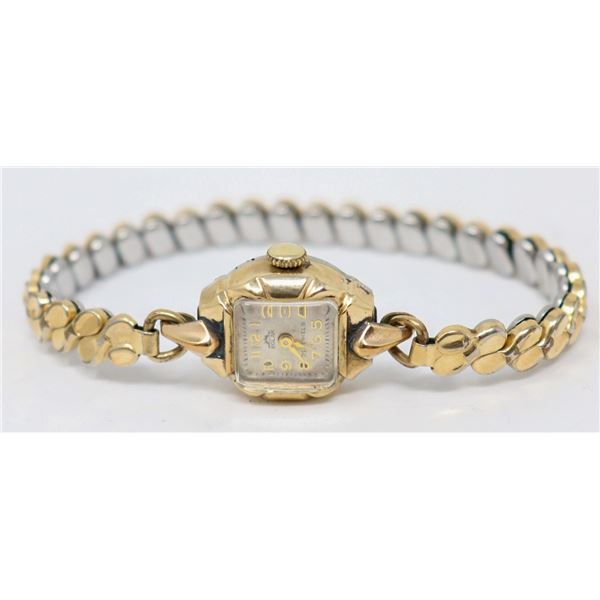 10K GF LADIES EATONS SOLAR BRAND COCKTAIL WATCH