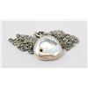 Image 1 : 14K WHITE GOLD NECKLACE WITH NATURAL PEARL