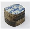 Image 1 : SILVER RING BOX WITH ANCIENT MING VASE FRAGMENT
