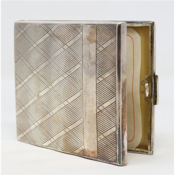 VINTAGE SILVER PLATE CIGARETTE CASE
