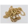 Image 1 : 14K GOLD NECK CHAIN WITH DIAMOND SOLITAIRE PENDANT