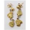Image 1 : 10K NATURAL GOLD NUGGET EARRINGS