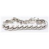 Image 1 : 10K WHITE GOLD SAN MERCO LINK BRACELET