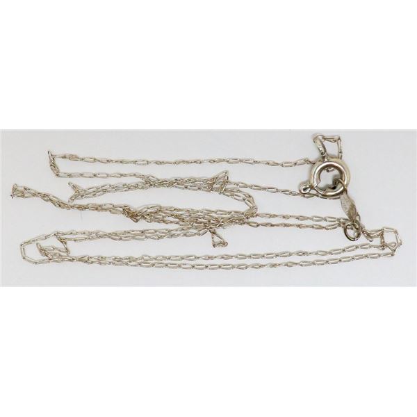 14K WHITE GOLD FINE CHAIN NECKLACE