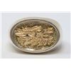 Image 2 : SILVER RING WITH 14K GOLD DRAGON INLAY