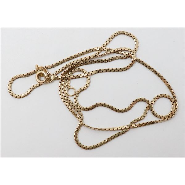 10K BOX CHAIN NECKLACE