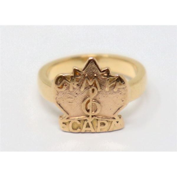 10K GOLD RING WITH CAPM FMT MONOGRAM