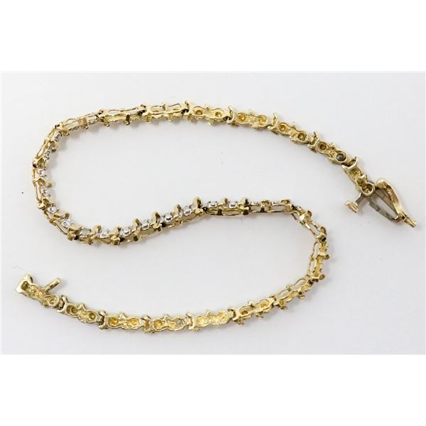10K GOLD TENNIS-STYLE BRACELET