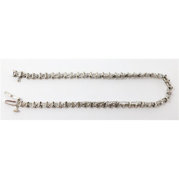 10K GOLD TENNIS-STYLE BRACELET