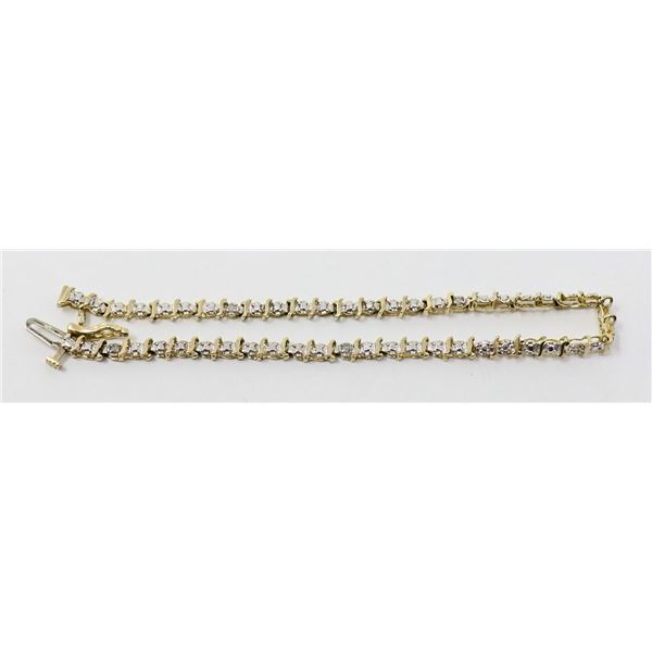 10K GOLD TENNIS-STYLE BRACELET