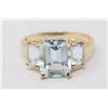 Image 1 : 14K GOLD BLUE TOPAZ RING