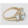 Image 2 : 14K GOLD BLUE TOPAZ RING