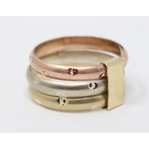 10K TRI-GOLD RING