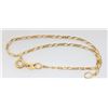 Image 1 : 18K GOLD FINE FIGARO CHAIN BRACELET