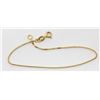 Image 1 : 18K GOLD FINE BOX CHAIN BRACELET