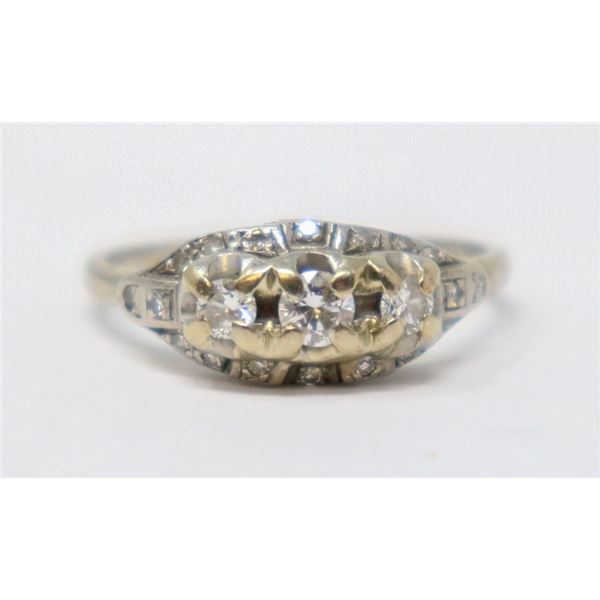 18K WHITE GOLD BIRKS DIAMOND RING