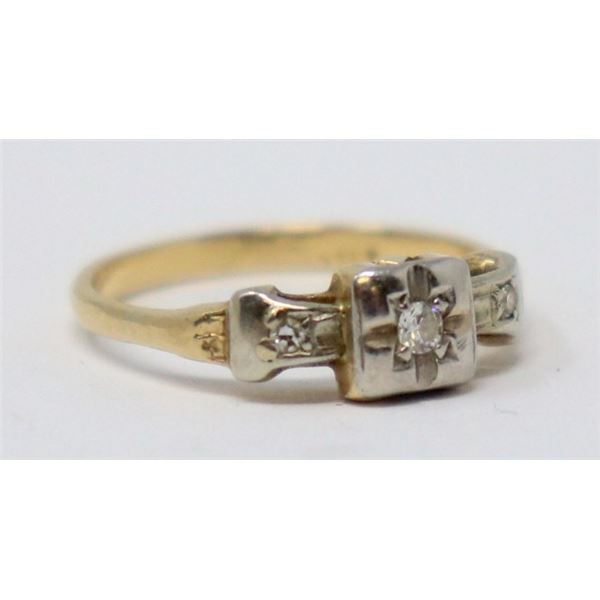 14K GOLD DIAMOND ENGAGEMENT RING