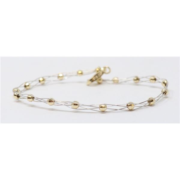 14K GOLD BEAD BRACELET