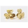 Image 1 : 14K GOLD CLOVER CHARM EARRINGS