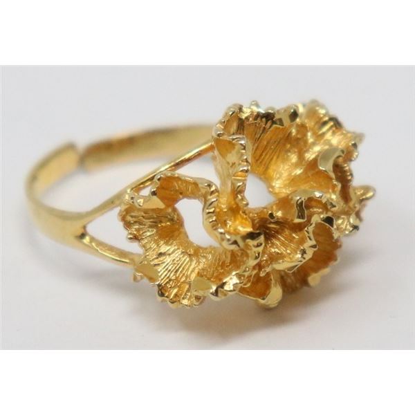 10K GOLD RING WITH UNUSUAL DESIGN