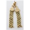 Image 1 : 10K TRIPLE STRAND BRAIDED EARRINGS