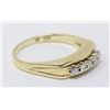 Image 1 : 14K GOLD RING WITH 5 DIAMONDS