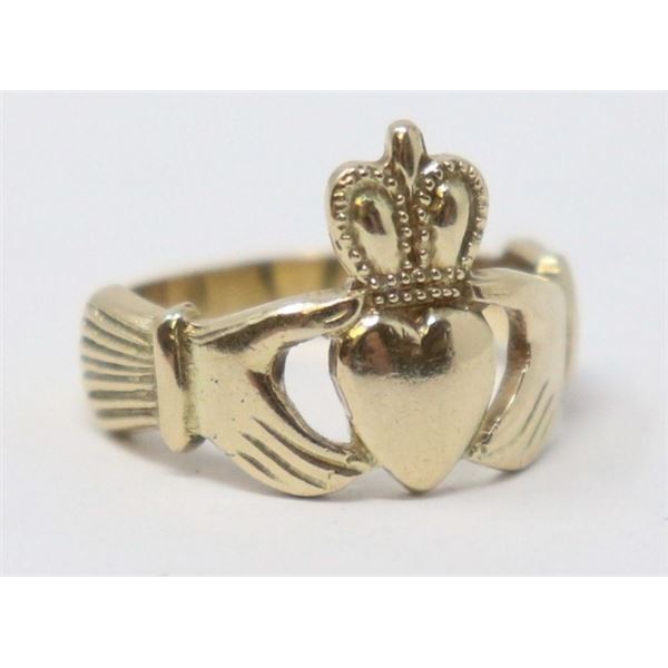 14K GOLD CLADDAGH RING