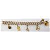 Image 1 : 10K GOLD CHARM BRACELET WITH 5 CHARMS