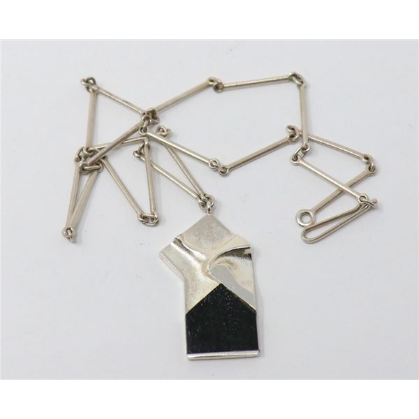 LAPPONIA MEN STERLING SILVER NECK CHAIN W/PENDANT
