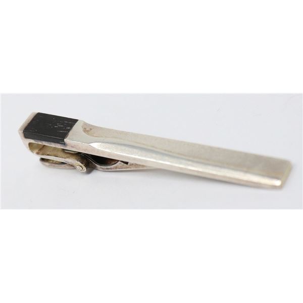 LAPPONIA MENS TIE CLIP WITH DARK INLAY