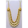 Image 1 : FAUX PEARL AND GOLD TONE NECKLACE