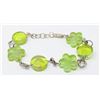 Image 1 : GREEN GLASS BEAD BRACELET