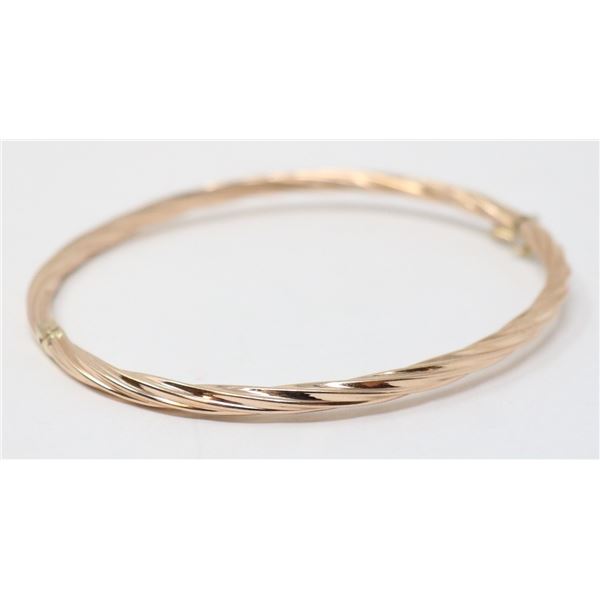 10K ROSE GOLD BANGLE WITH CLASP