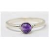 Image 1 : SILVER RING WITH PURPLE STONE