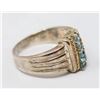 Image 2 : STERLING SILVER RING WITH BLUE STONES