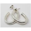 Image 1 : SILVER EARRINGS, OPEN HOOP STYLE