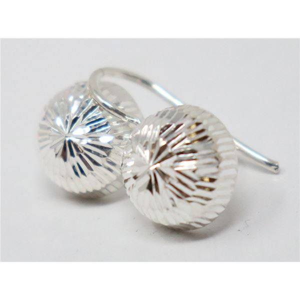 STERLING SILVER GUMDROP EARRINGS, SHEPHERD HOOK ST