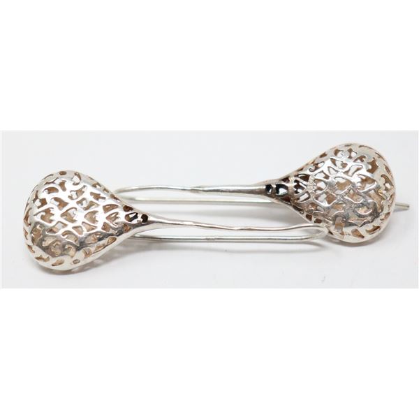 SILVER FANCY EARRINGS, SHEPHERD HOOK STYLE