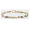 Image 1 : 10K YELLOW GOLD TENNIS BRACELET WITH CLEAR STONES