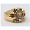 Image 1 : 10K GOLD RING WITH LIGHT BROWN STONE