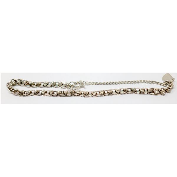 SILVER TENNIS-STYLE BRACELET