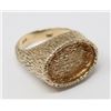 Image 1 : 10K GOLD RING WITH OVAL PATTERN