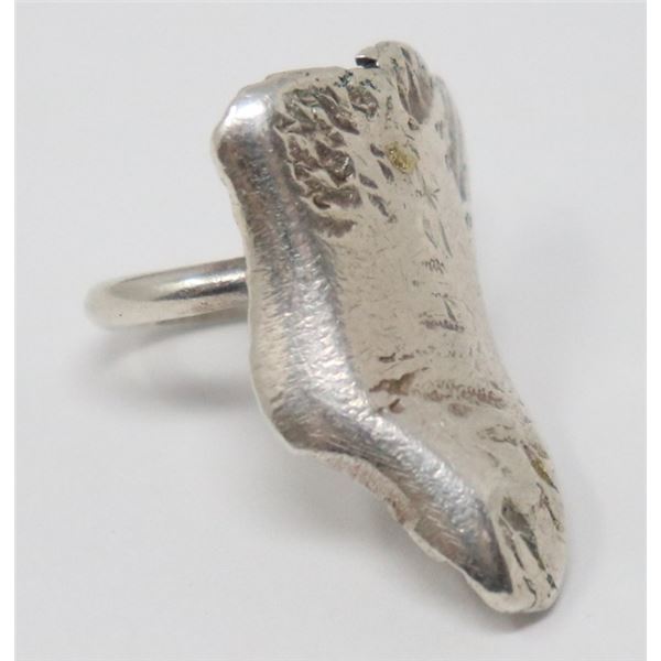 SILVER NUGGET RING