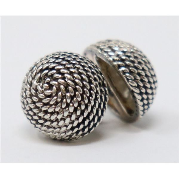 SILVER GUMDROP EARRINGS