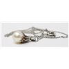 Image 1 : SILVER NECKLACE WITH AUTHENTIC PEARL PENDANT