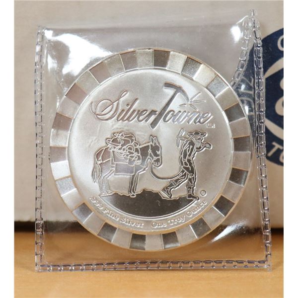 SILVER TOWN PROSPECTOR FINE SILVER COIN -
